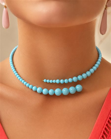 Collar Rajola Mujer I in Piedras semipreciosas Pasta di turchese 54-510-3 - 54-510-3